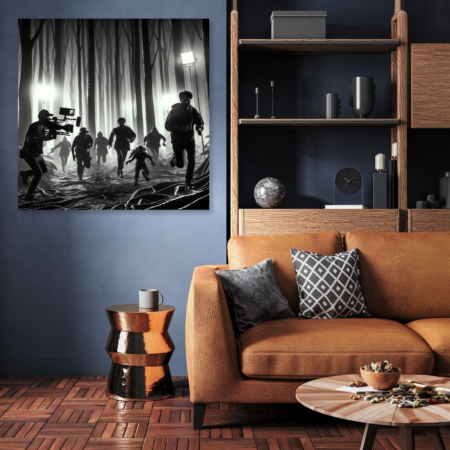 Forest Chase Horror Canvas