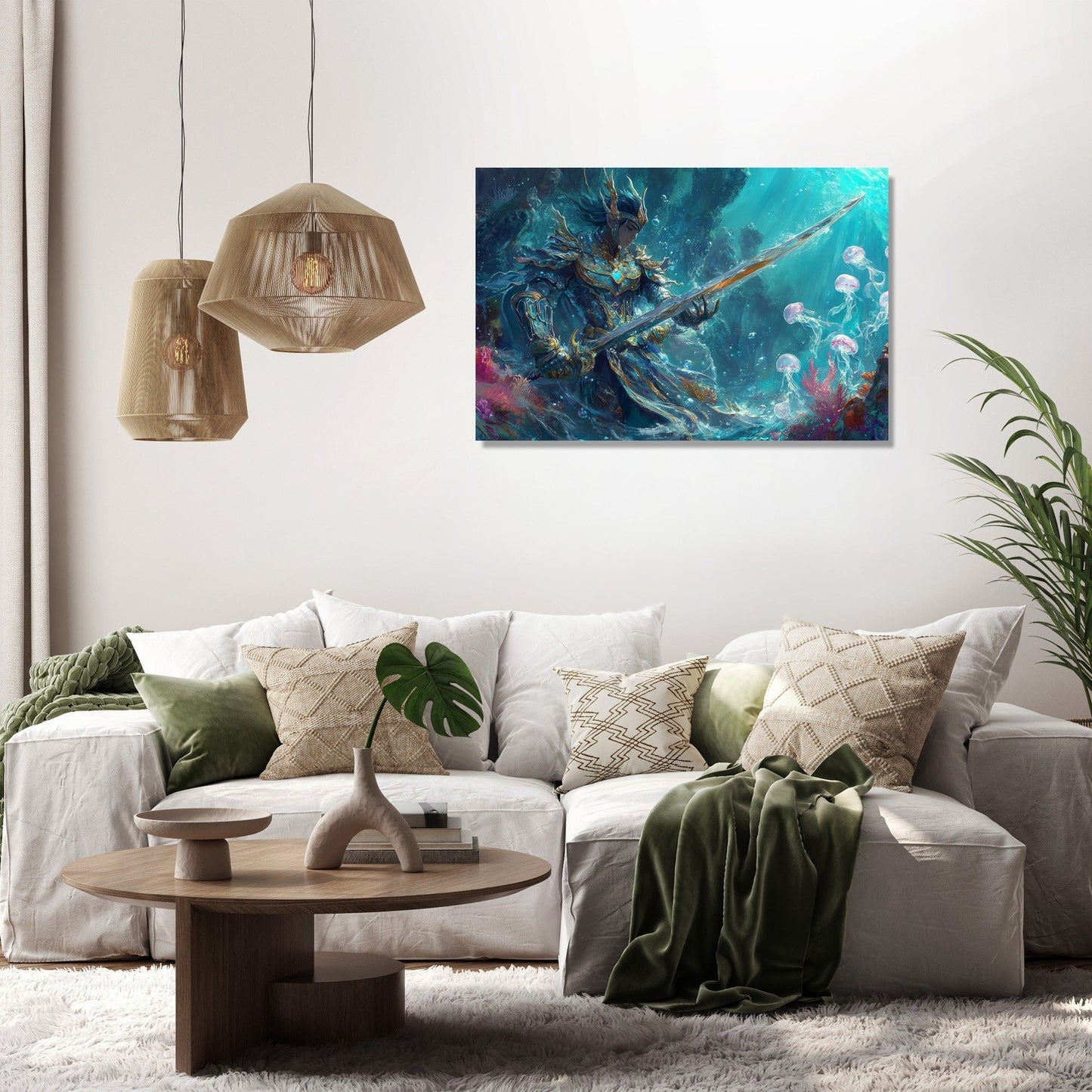 Mythical Abyss Warrior Canvas