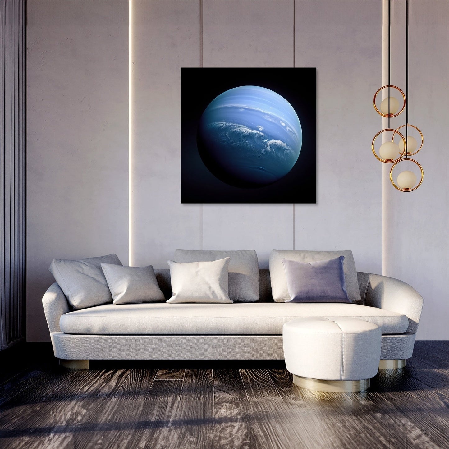 Neptune's Cosmic Enigma Canvas