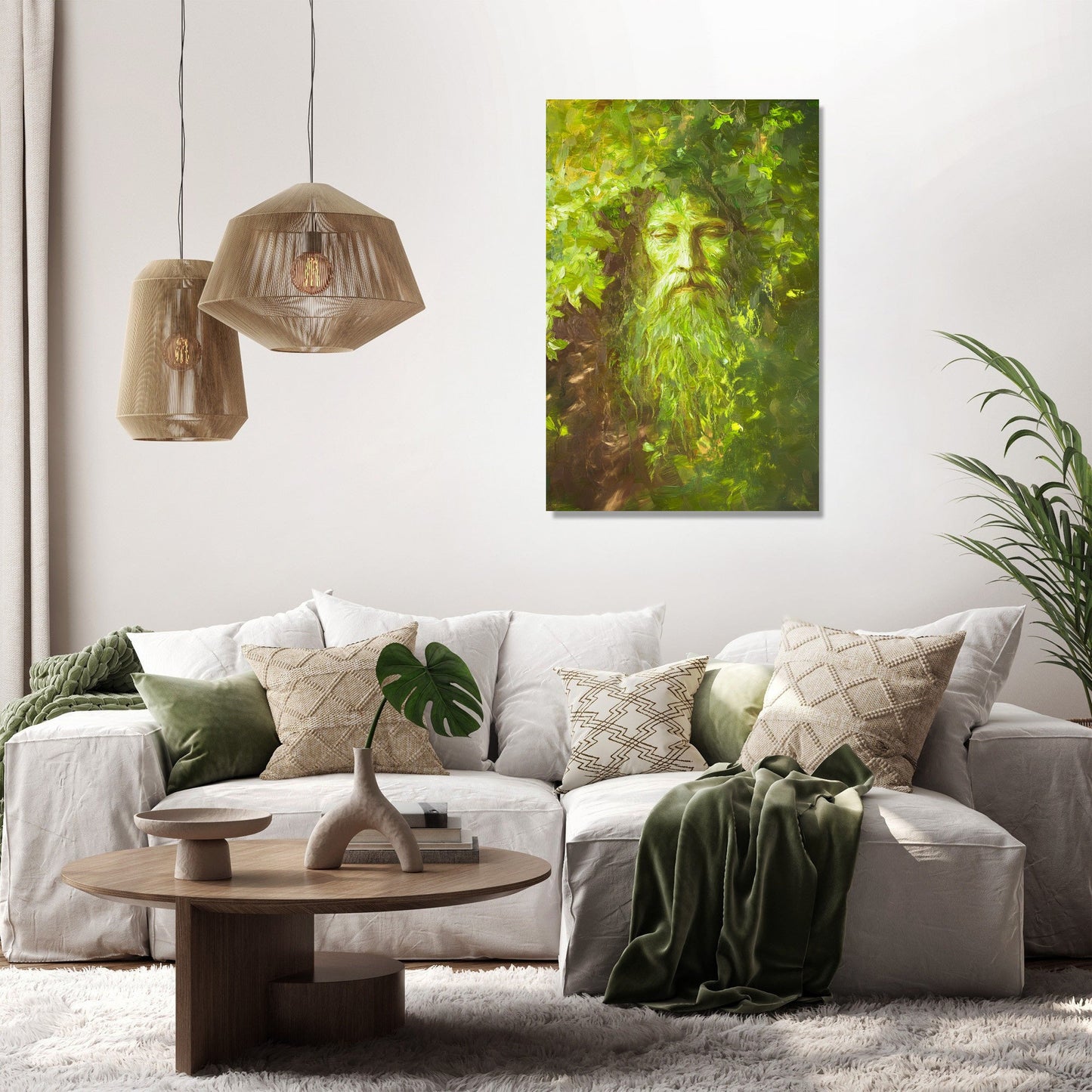 Green Man's Verdant Canvas