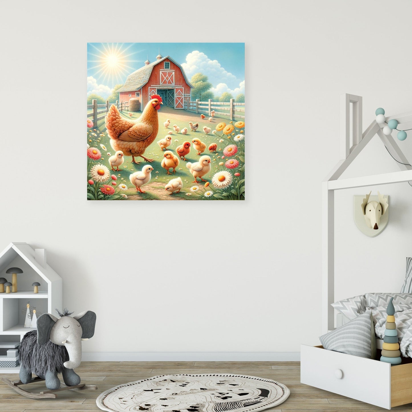 Farmyard Chicks Canvas