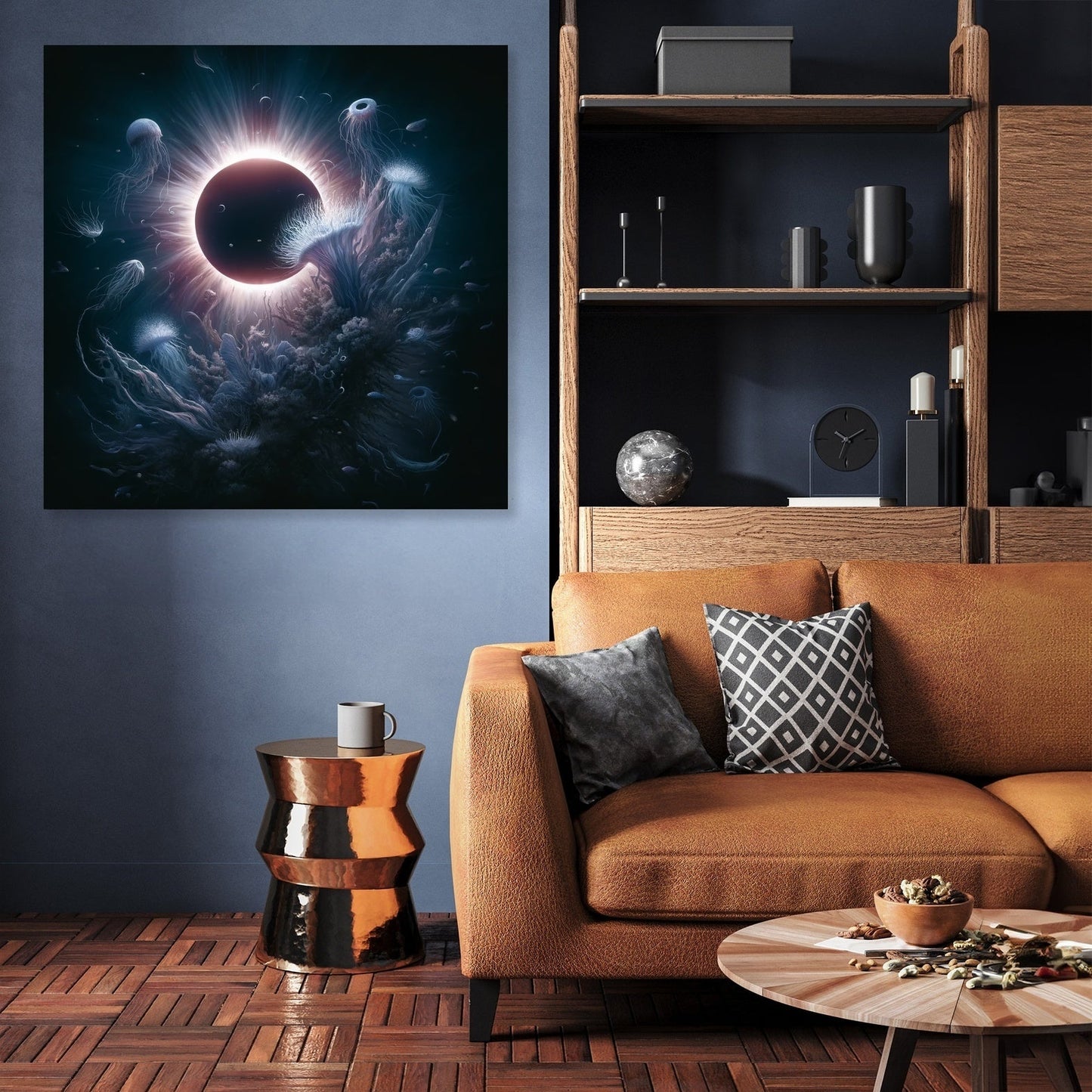 Eclipse Under the Sea Canvas