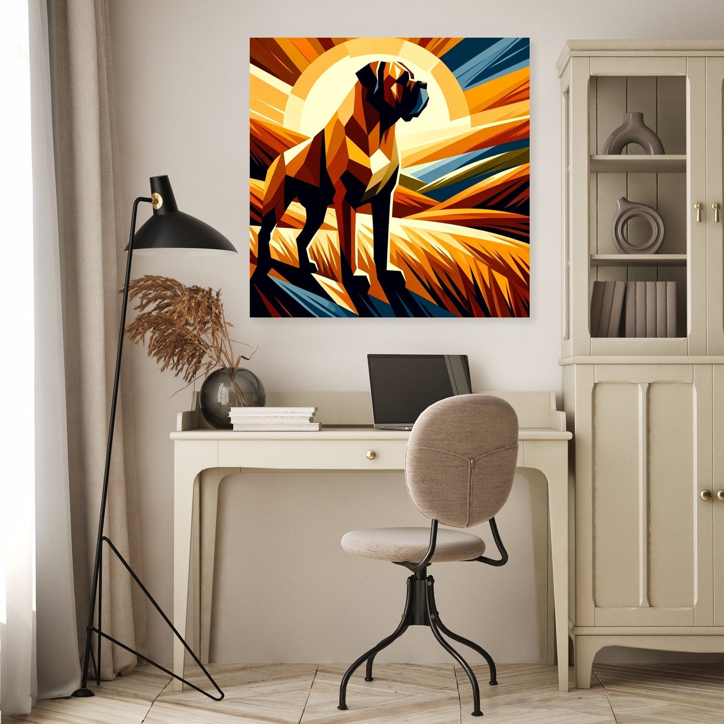 Sunset Majesty Bullmastiff Canvas
