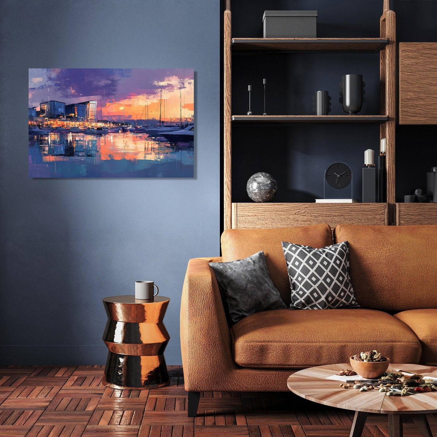 Southampton Marina Twilight Canvas