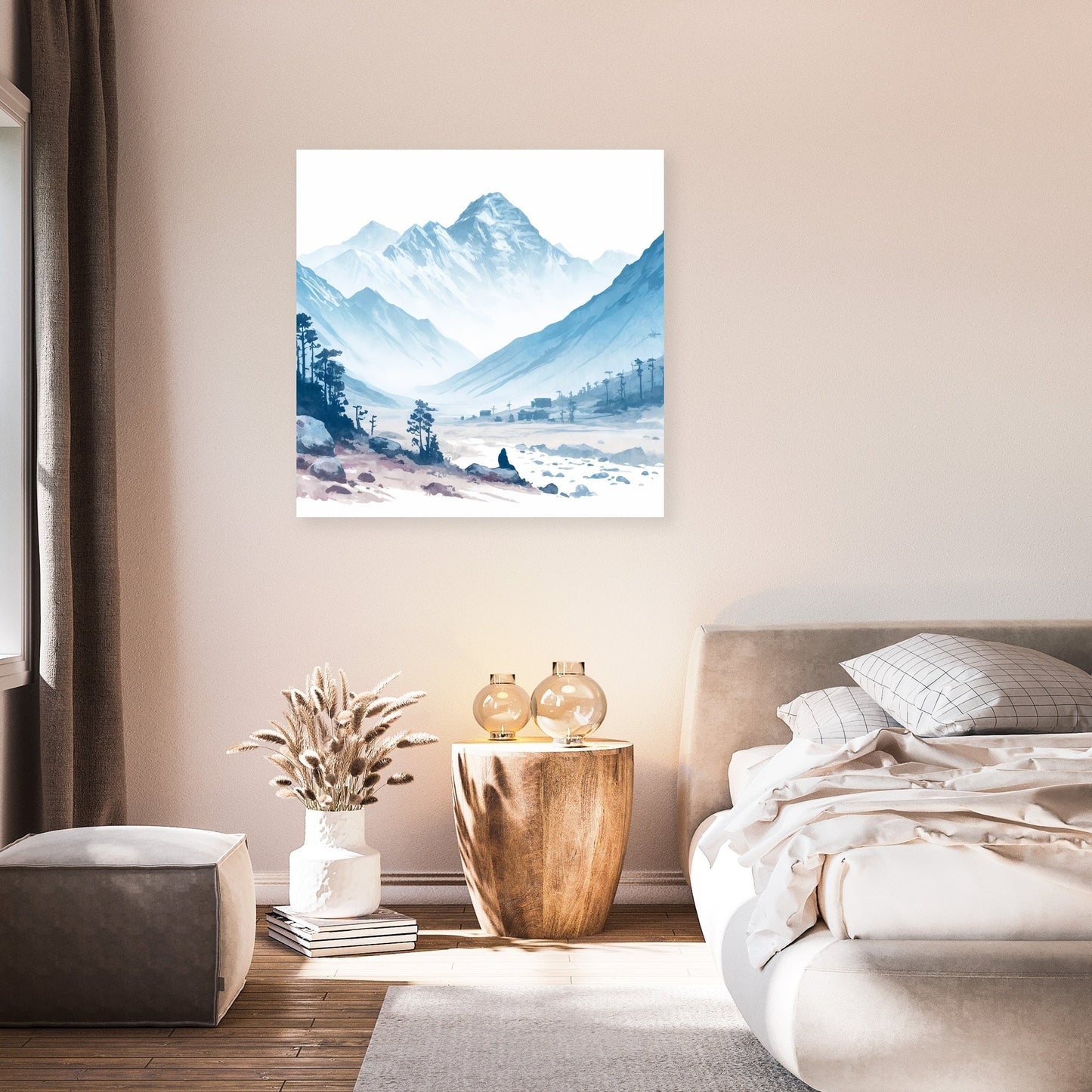 Tranquil Mountain Peaks Canvas