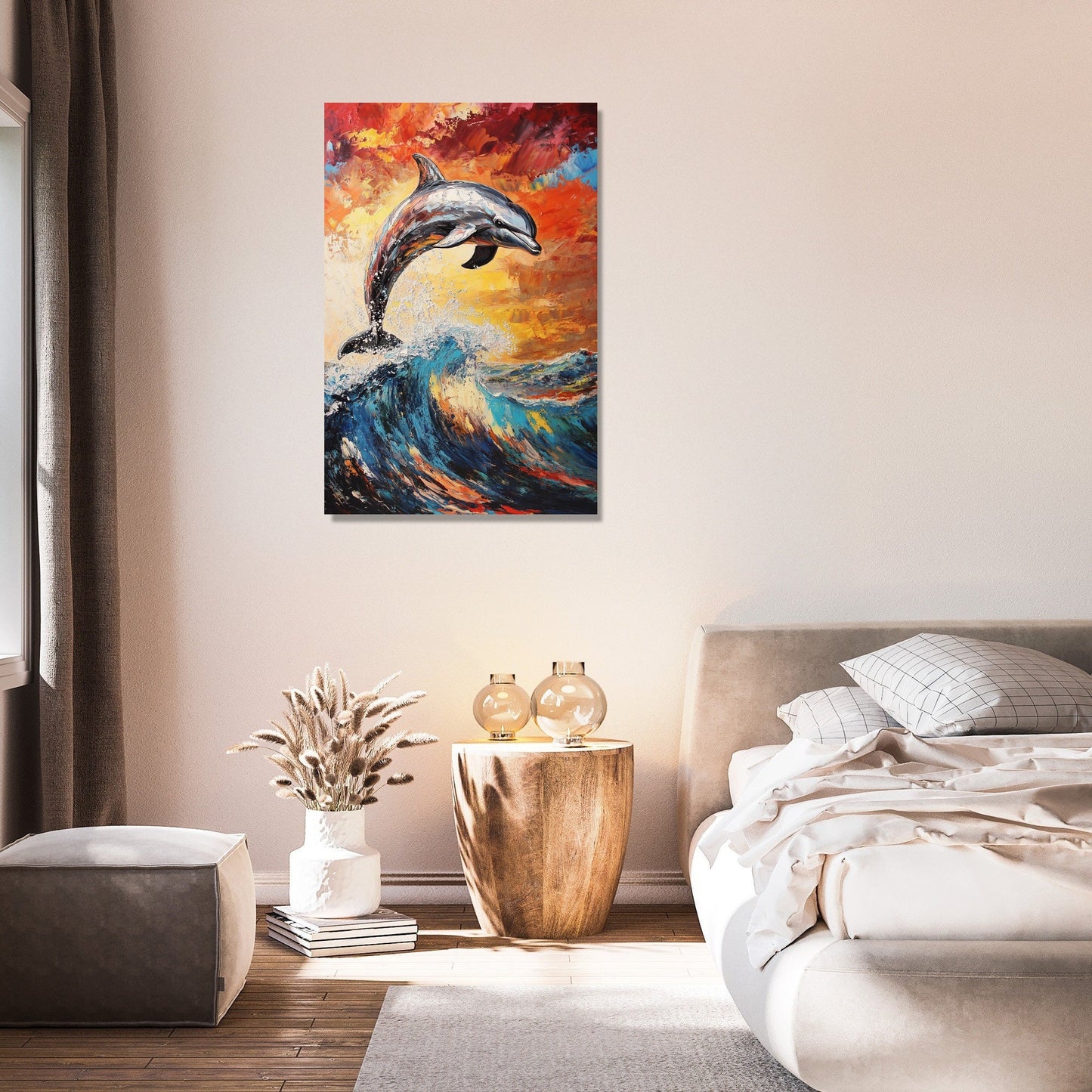 Dolphin's Exultant Leap Canvas