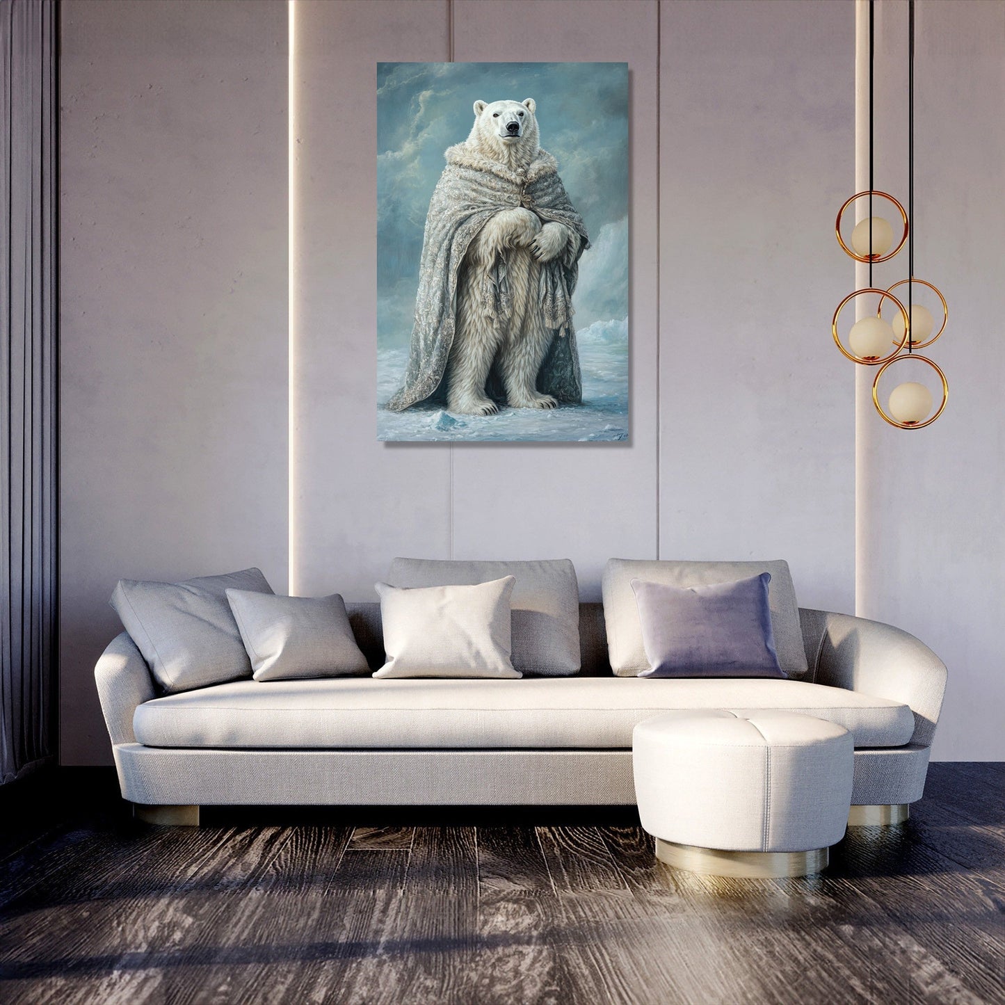 Polar Bear Elegance Canvas
