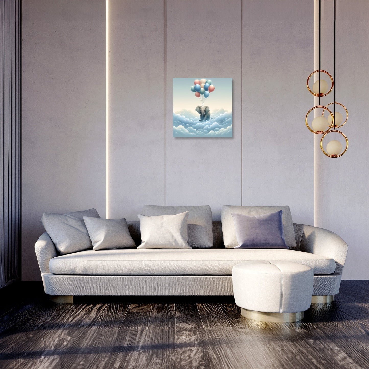 Elephant Aloft Canvas