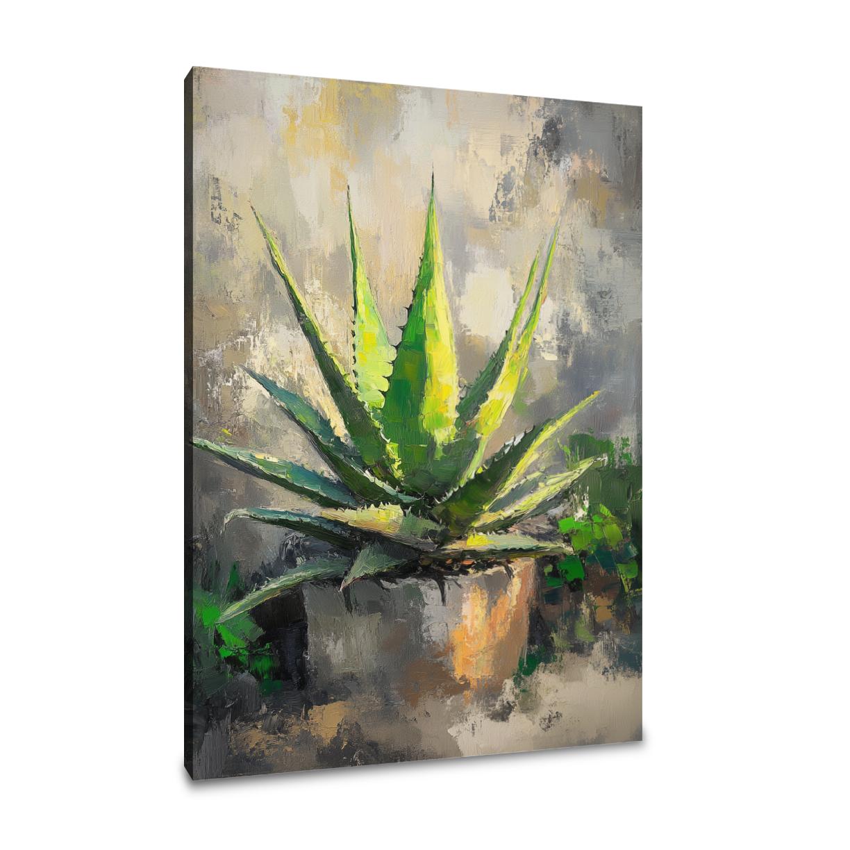 Aloe's Lustrous Canvas