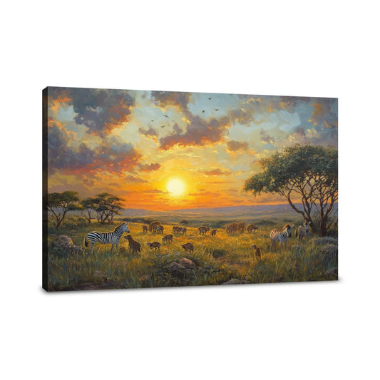 Safari Sunset Canvas