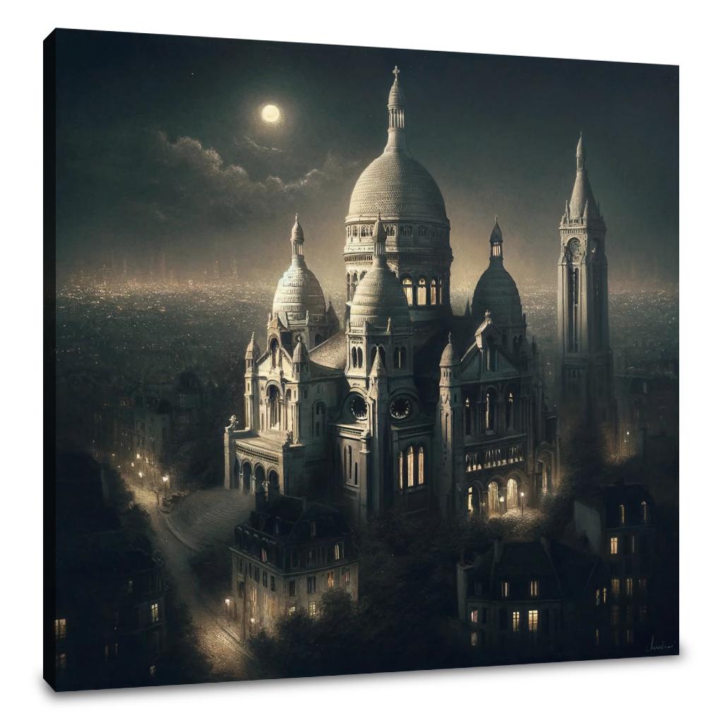 Sacre Coeur Illuminated Paris Canvas