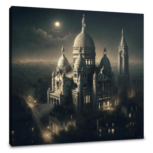 Sacre Coeur Illuminated Paris Canvas