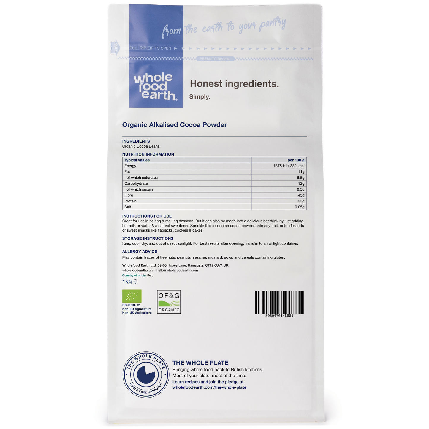Organic Alkalised Cocoa Powder