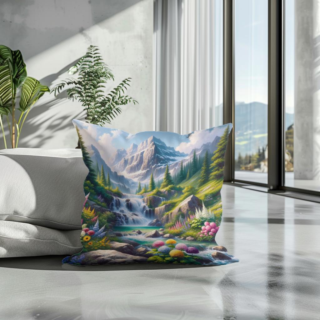 Spring Cascade Cotton Cushion
