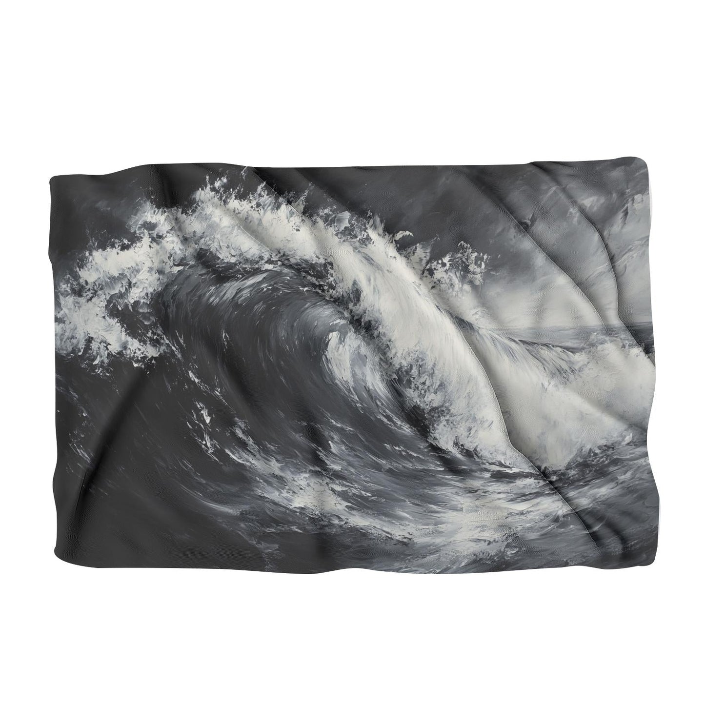 Monochrome Serenity Wave Blanket