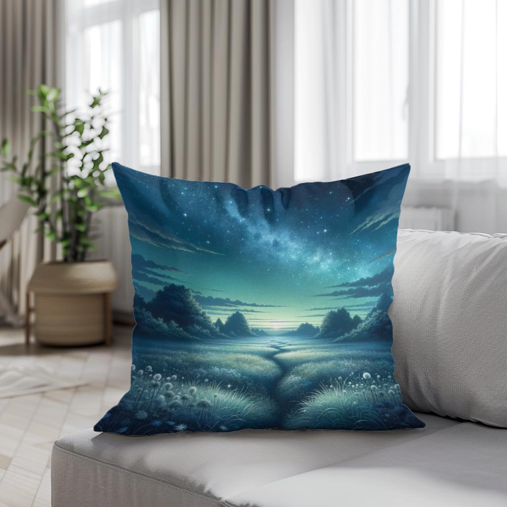 Twilight Meadow Cotton Cushion