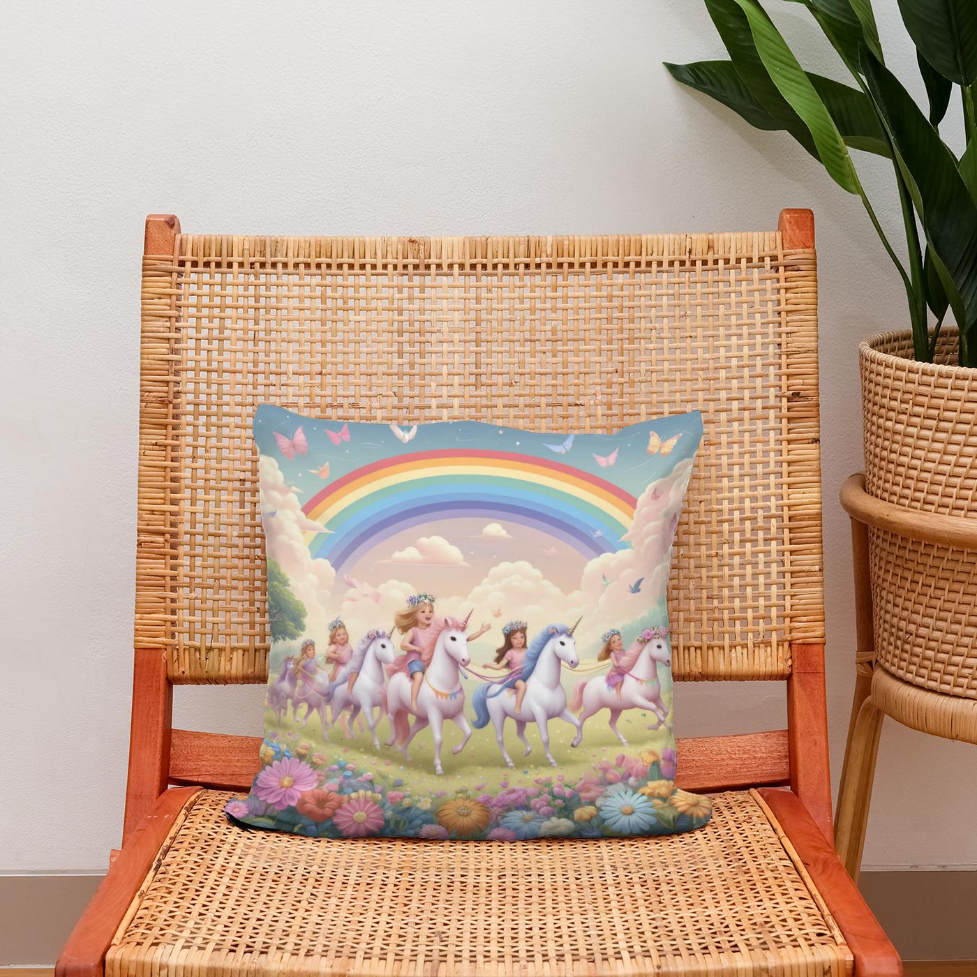 Unicorn Parade Cotton Cushion
