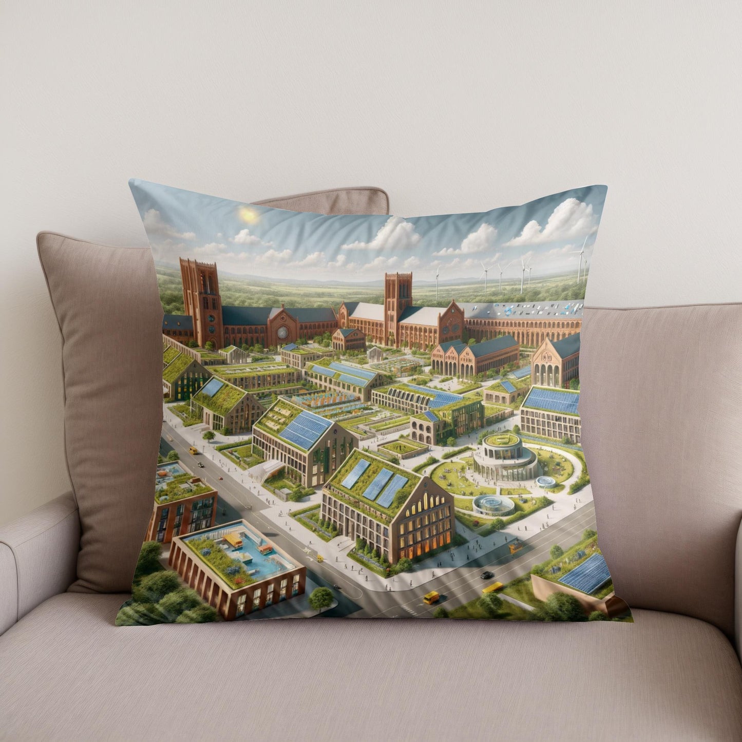 Architectural Tapestry Cotton Cushion