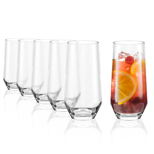 Stolzle Lausitz Quatrophil Highball Glasses - 390ml - Set of 6