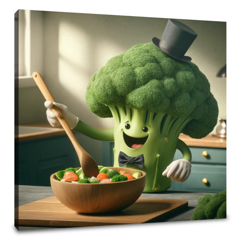 Gourmet Broccoli Stir Canvas