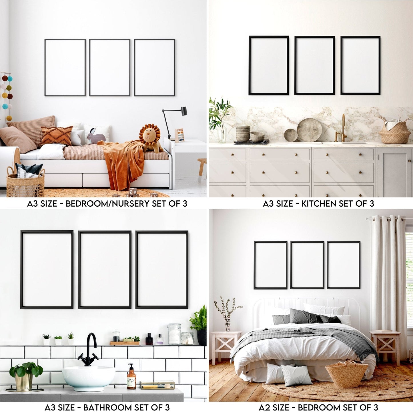 2-Bedroom Flat Wall Art Bundle – Ready-to-Hang Decor for Every Room
