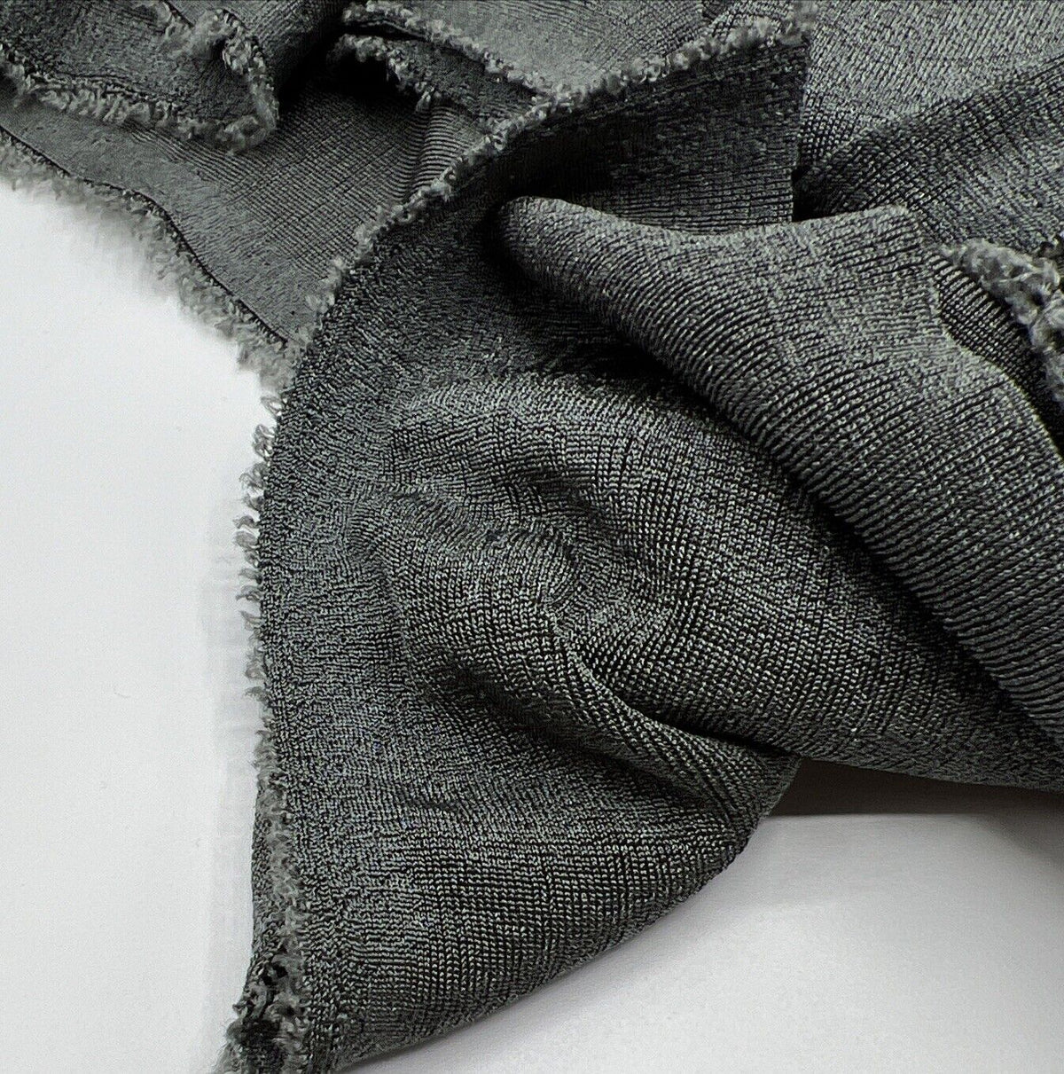 Charcoal Grey Acetate Slinky 4 Way Stretch Fabric