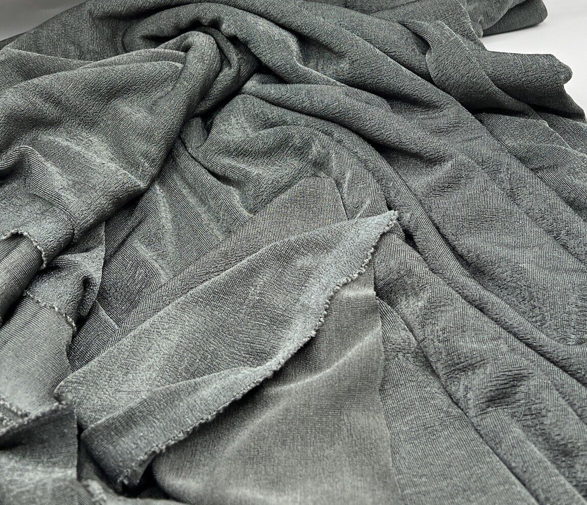 Charcoal Grey Acetate Slinky 4 Way Stretch Fabric
