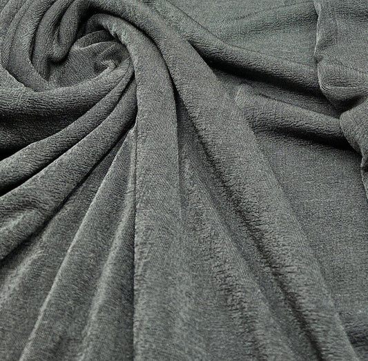 Charcoal Grey Acetate Slinky 4 Way Stretch Fabric