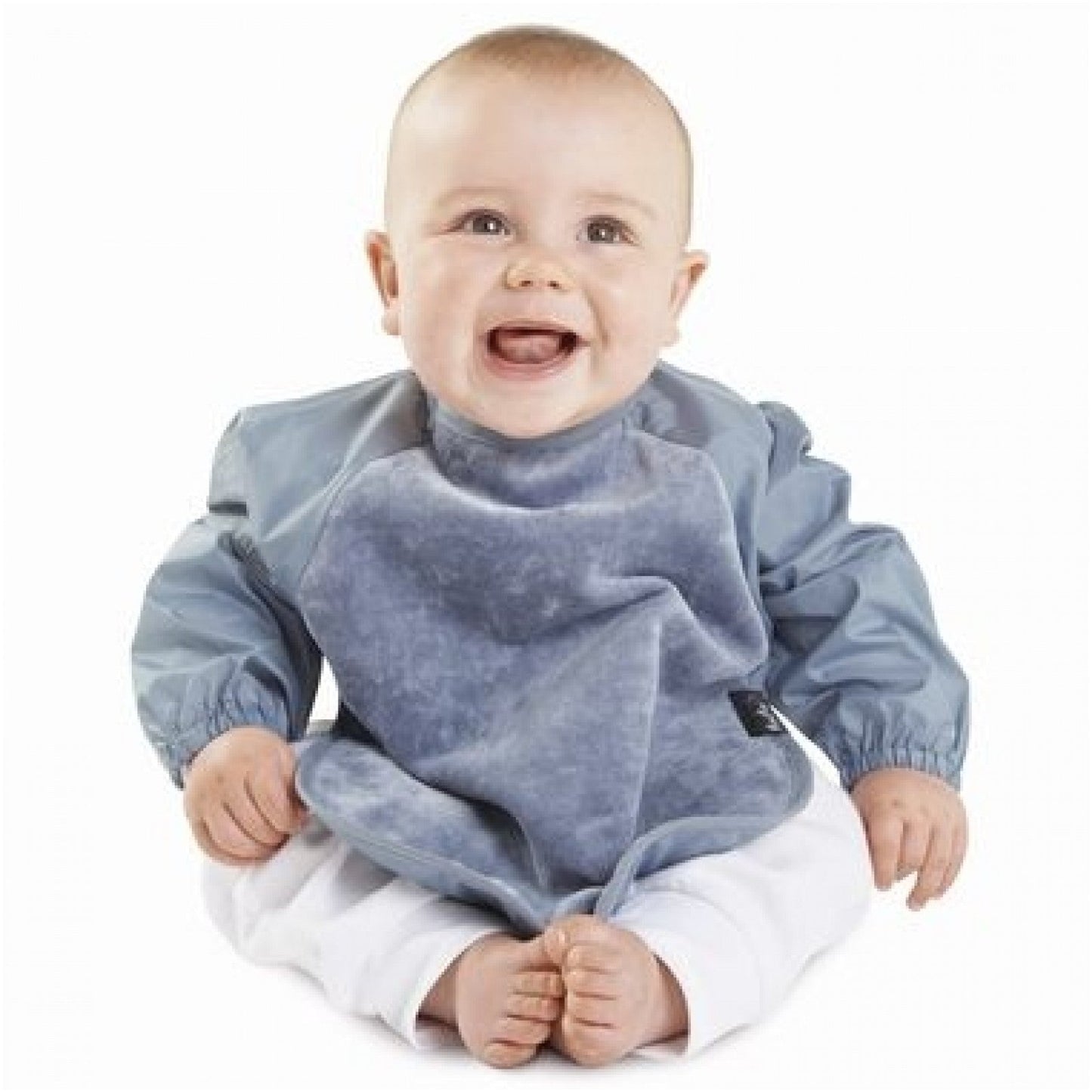 2 PACK - Mum 2 Mum Long Sleeved Wonder Bibs LARGE 18m - 3 years - Grey & Navy