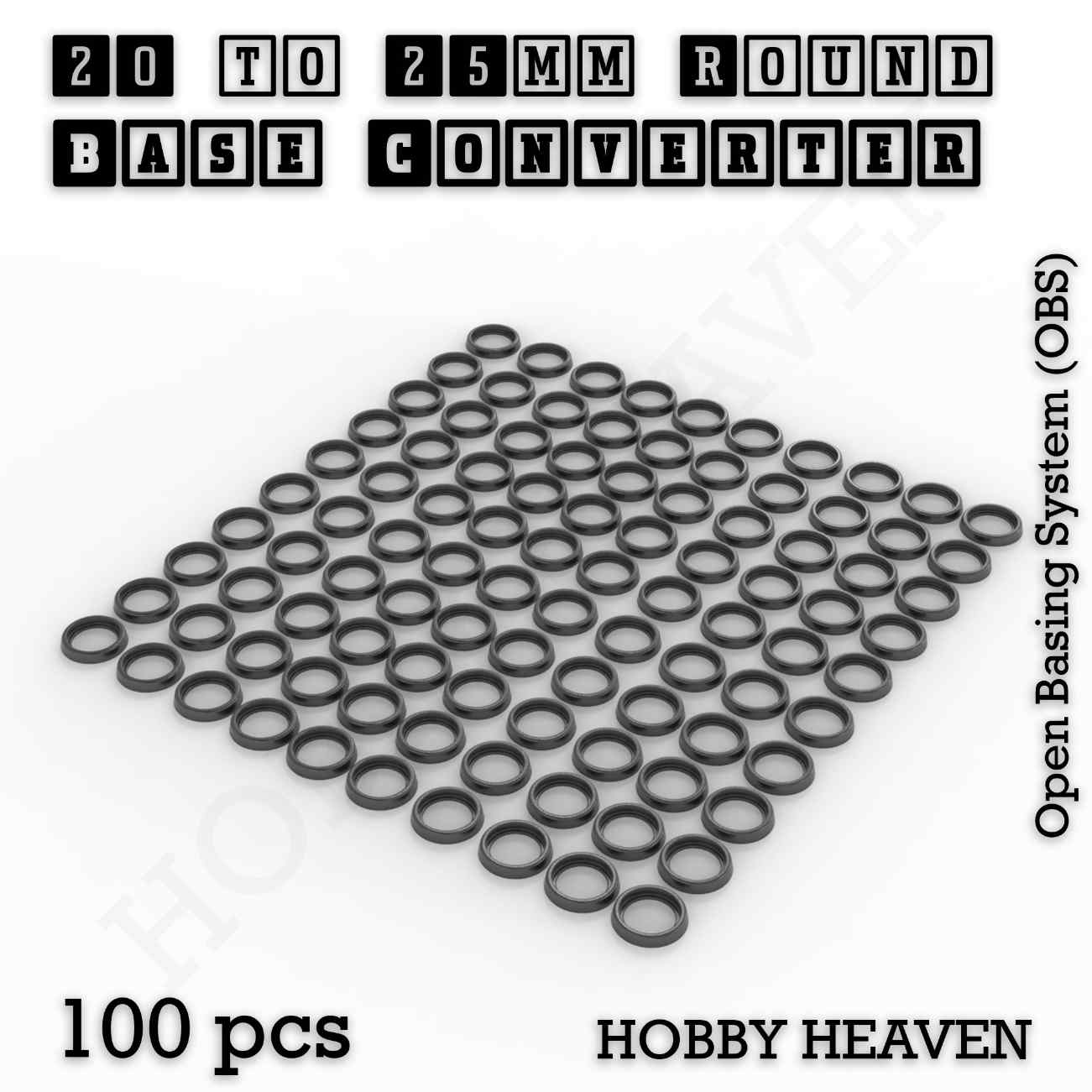 Round to Round Base Converters 3D Print Full Range