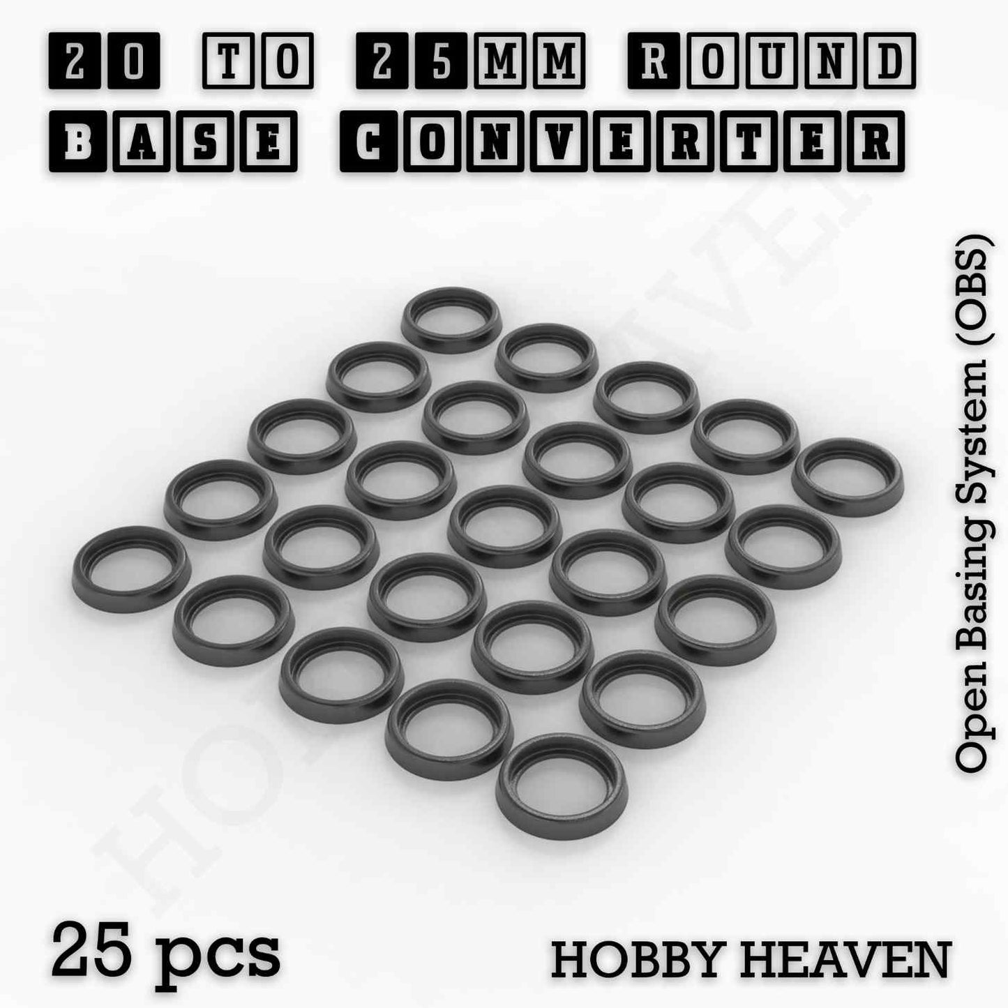 Round to Round Base Converters 3D Print Full Range