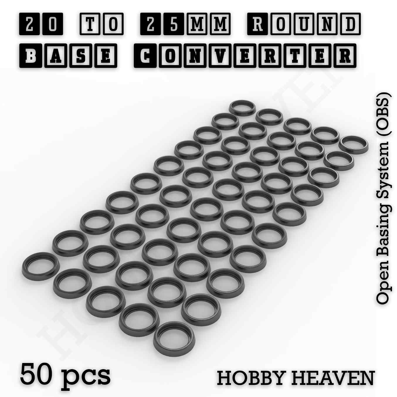 Round to Round Base Converters 3D Print Full Range