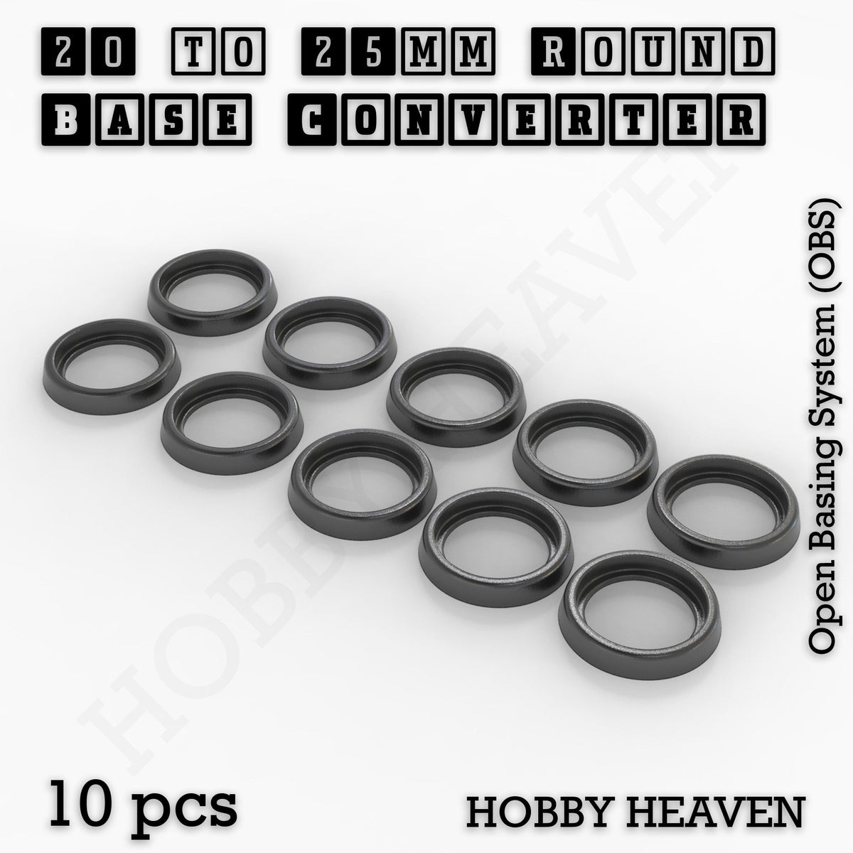 Round to Round Base Converters 3D Print Full Range