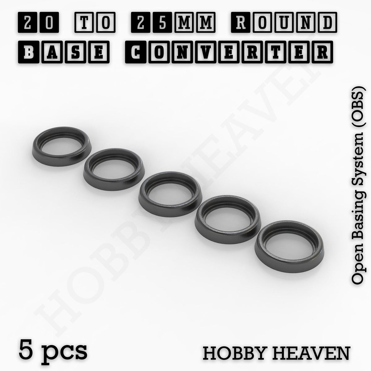 Round to Round Base Converters 3D Print Full Range
