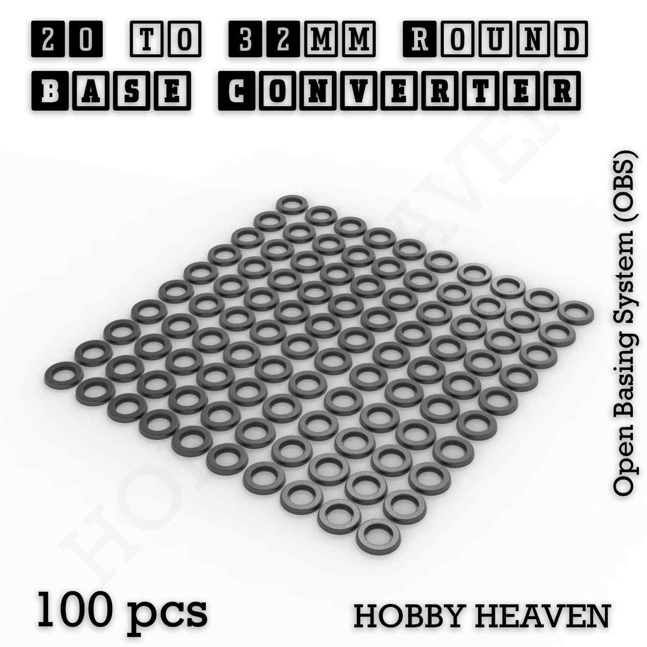 Round to Round Base Converters 3D Print Full Range