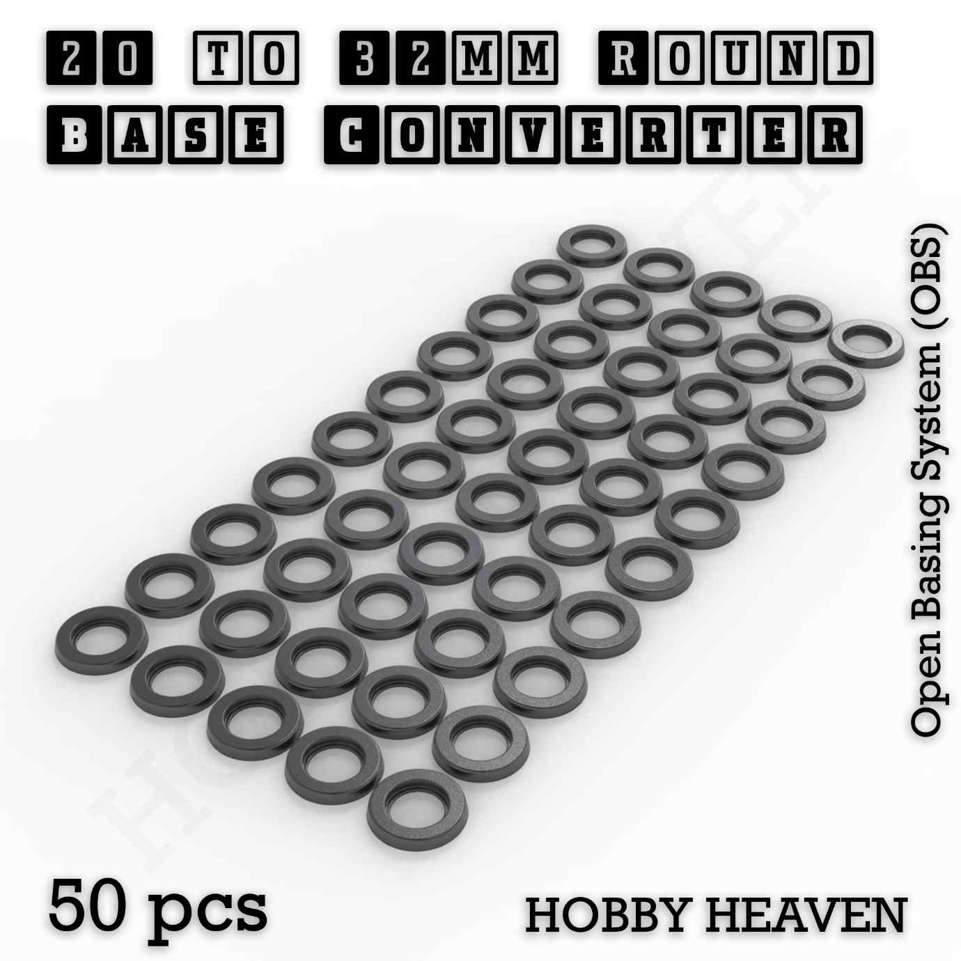 Round to Round Base Converters 3D Print Full Range