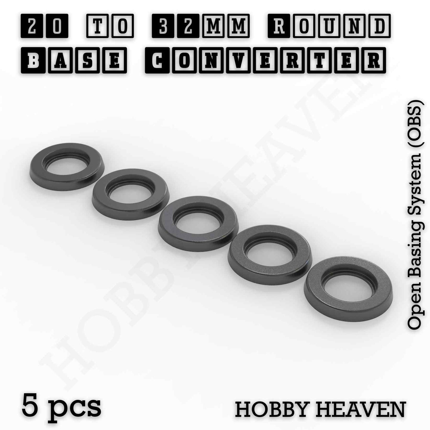 Round to Round Base Converters 3D Print Full Range