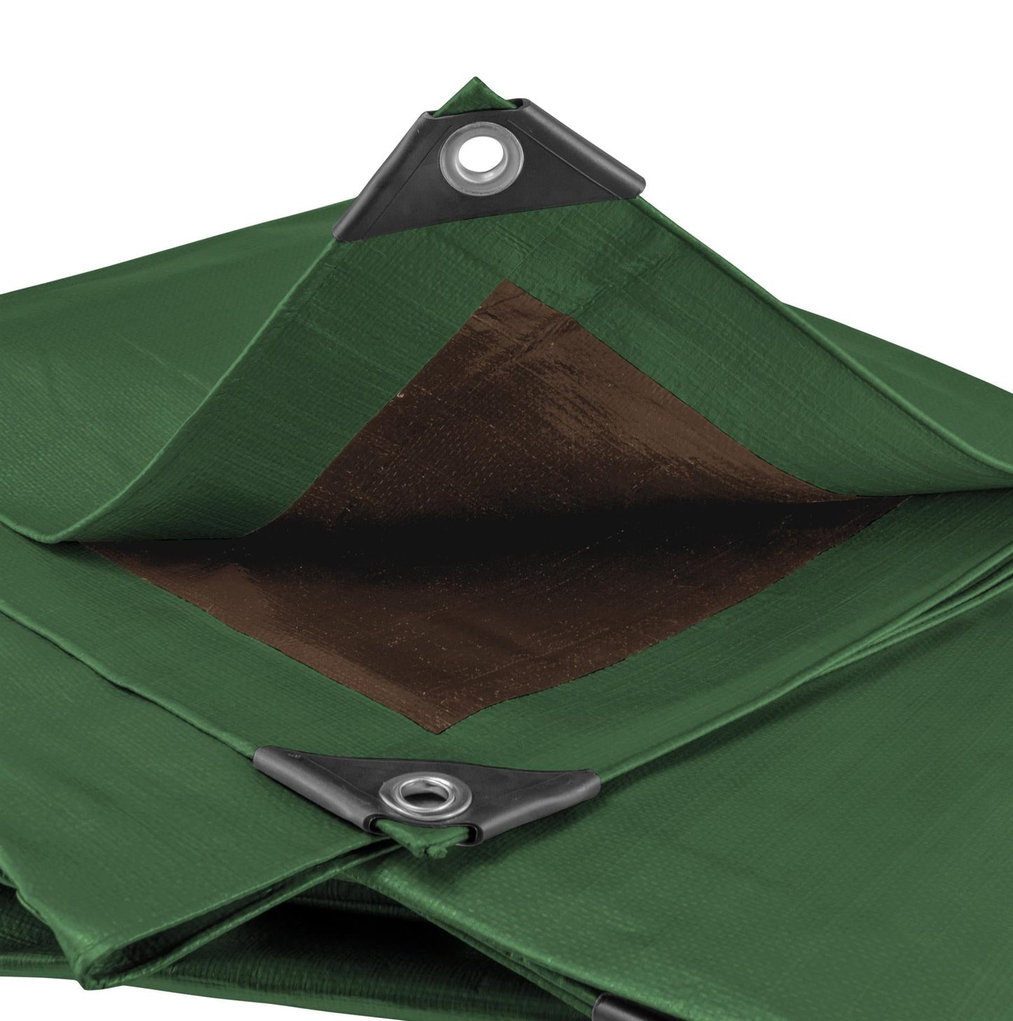 Green/Brown L-Grade Tarpaulin 2m x 3m