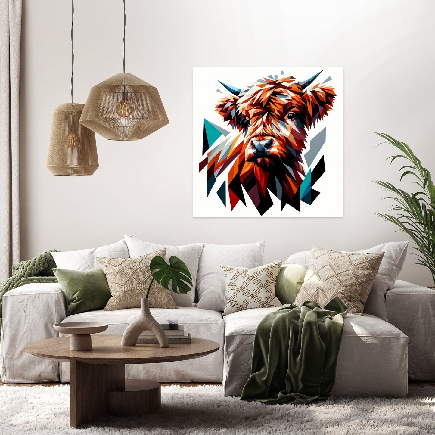 Cubist Highland Mosaic Canvas
