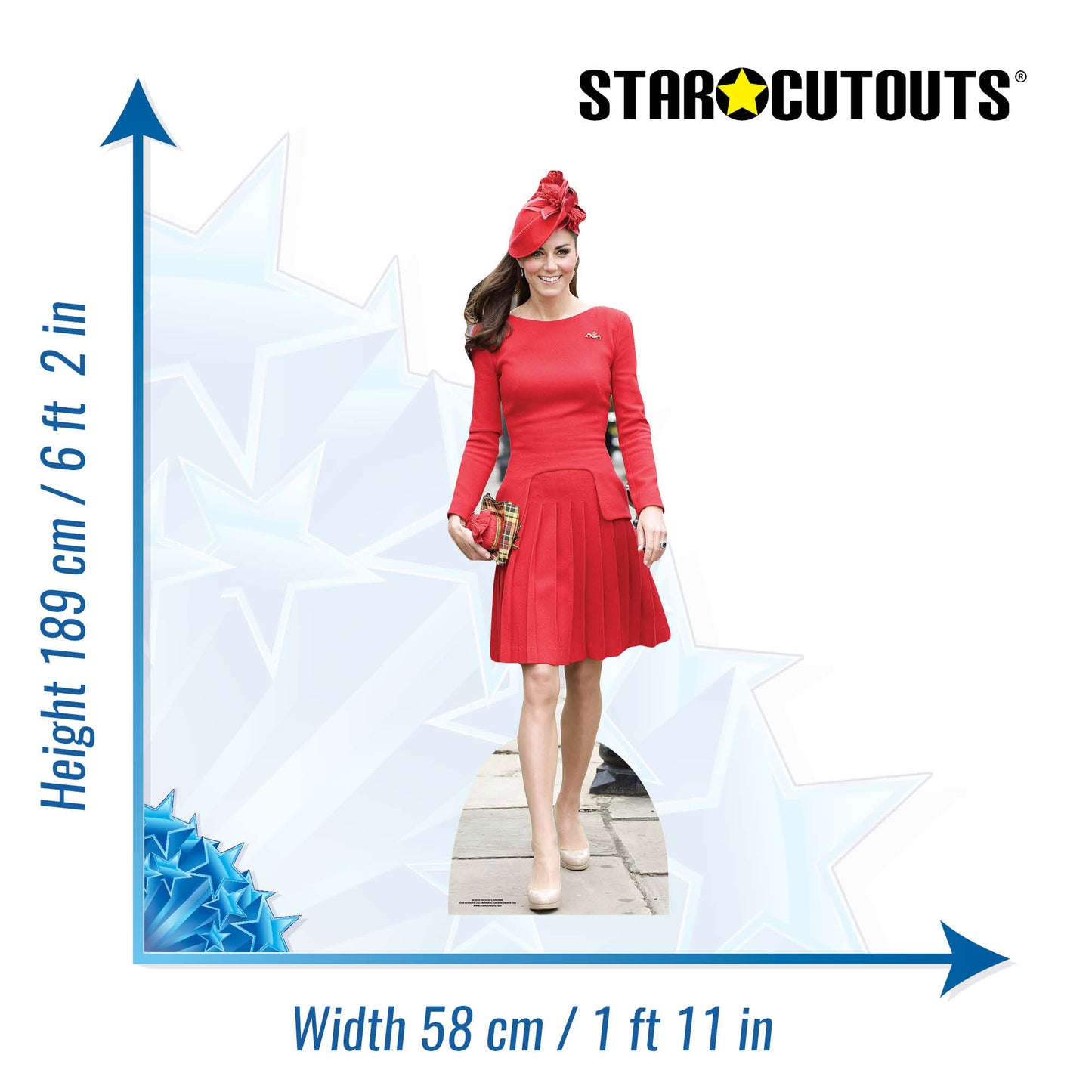 SC2010 Duchess Catherine Cardboard Cut Out Height 189cm