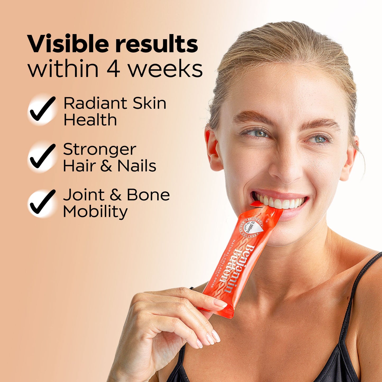 Benjamin Button 12,000mg Marine Collagen Drink - Orange Liquid Sachets