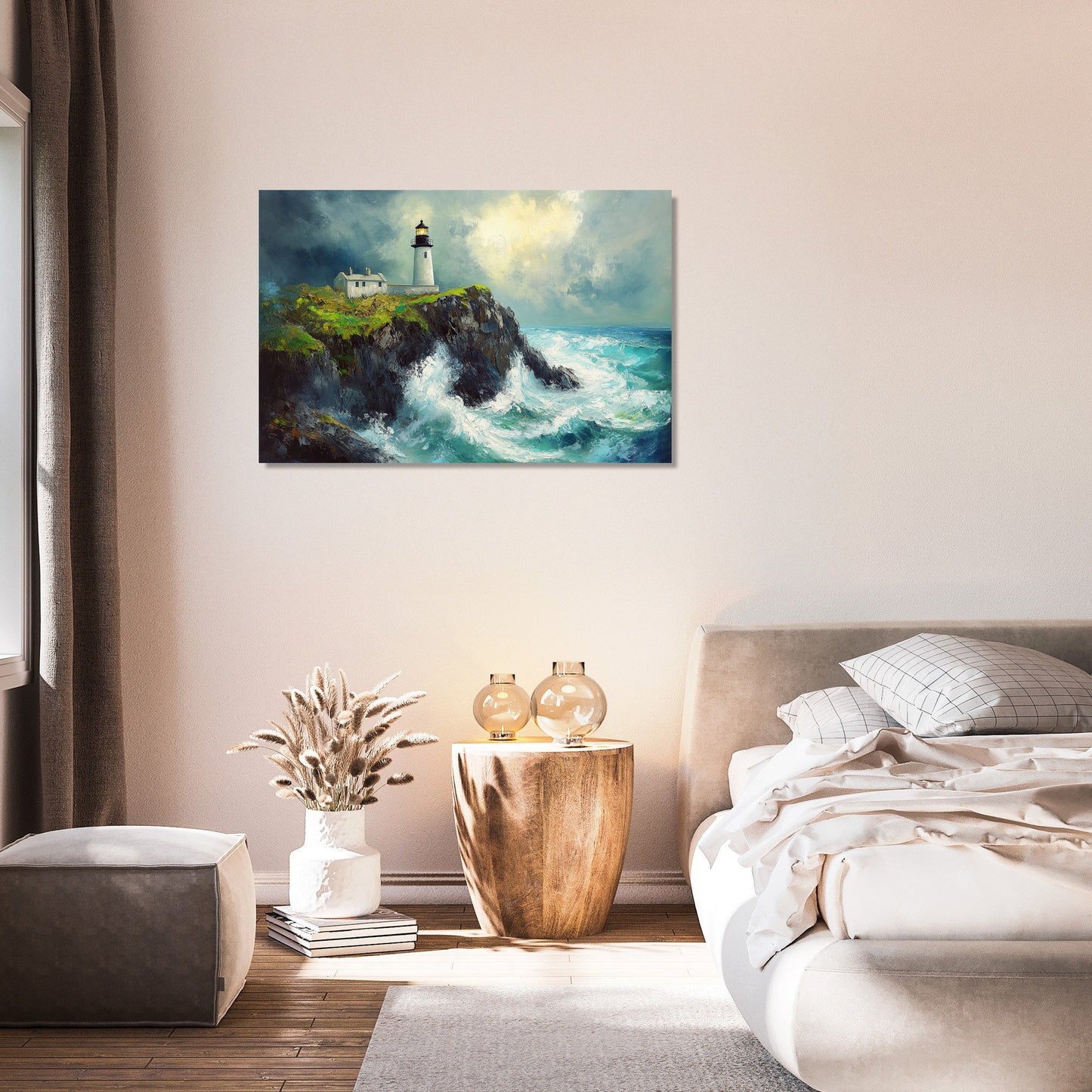 Lighthouse on Emerald Shores Canvas