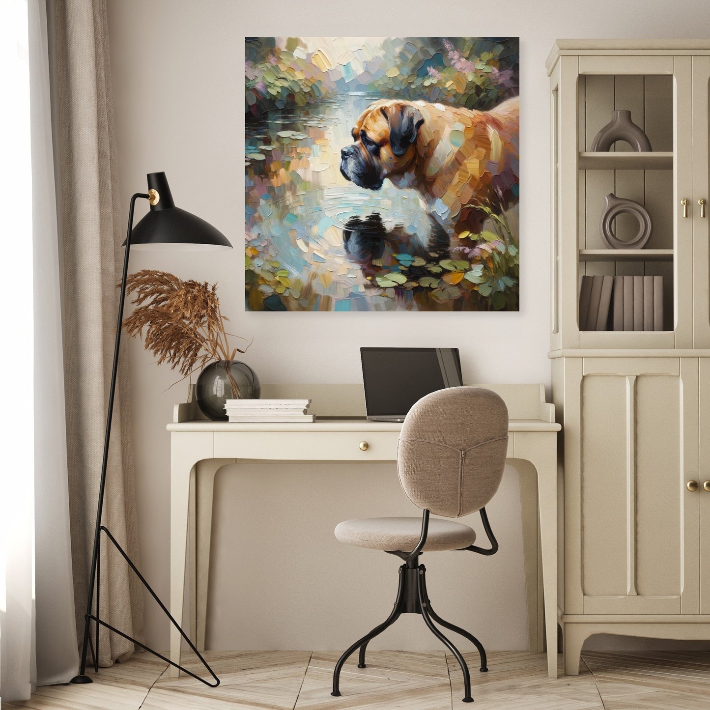 Serene Reflections Bullmastiff Canvas
