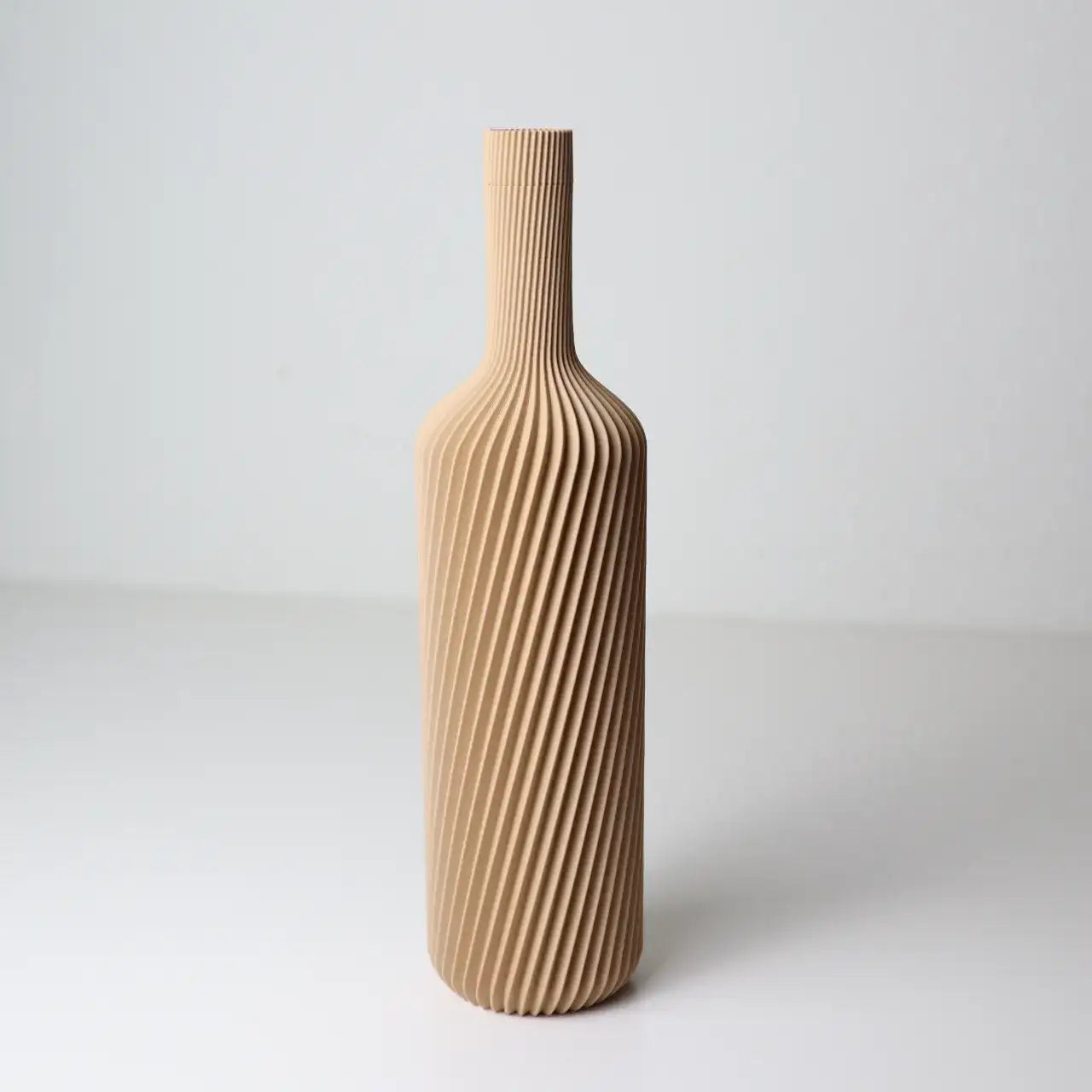 The Wine Vase – Twisted 3D Printed Decor for Dried Flowers