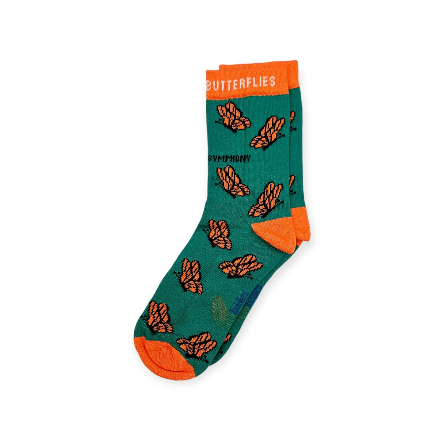 CAREFREE BUTTERFLIES ORGANIC COTTON KIDS SOCKS