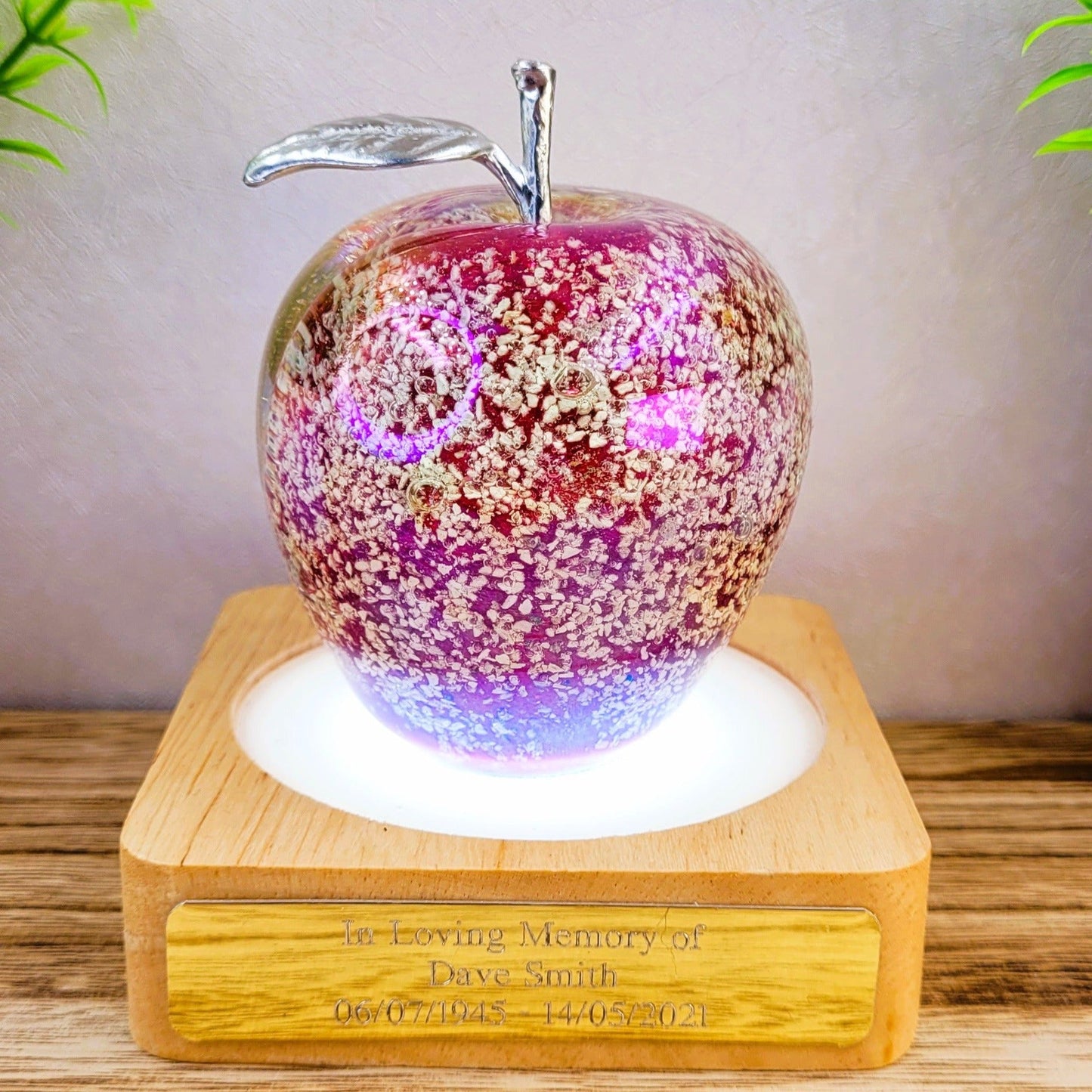 Ashes in glass large apple