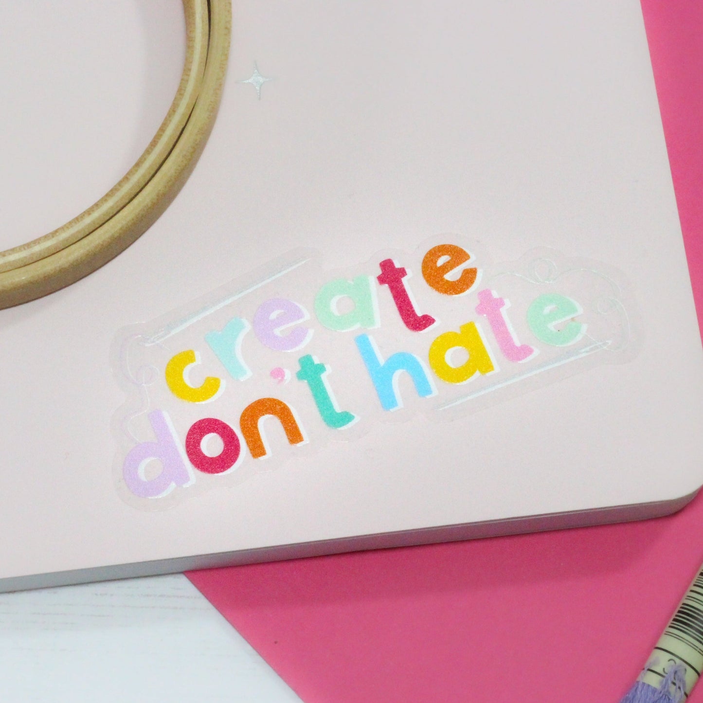 Create Don't Hate Sticker