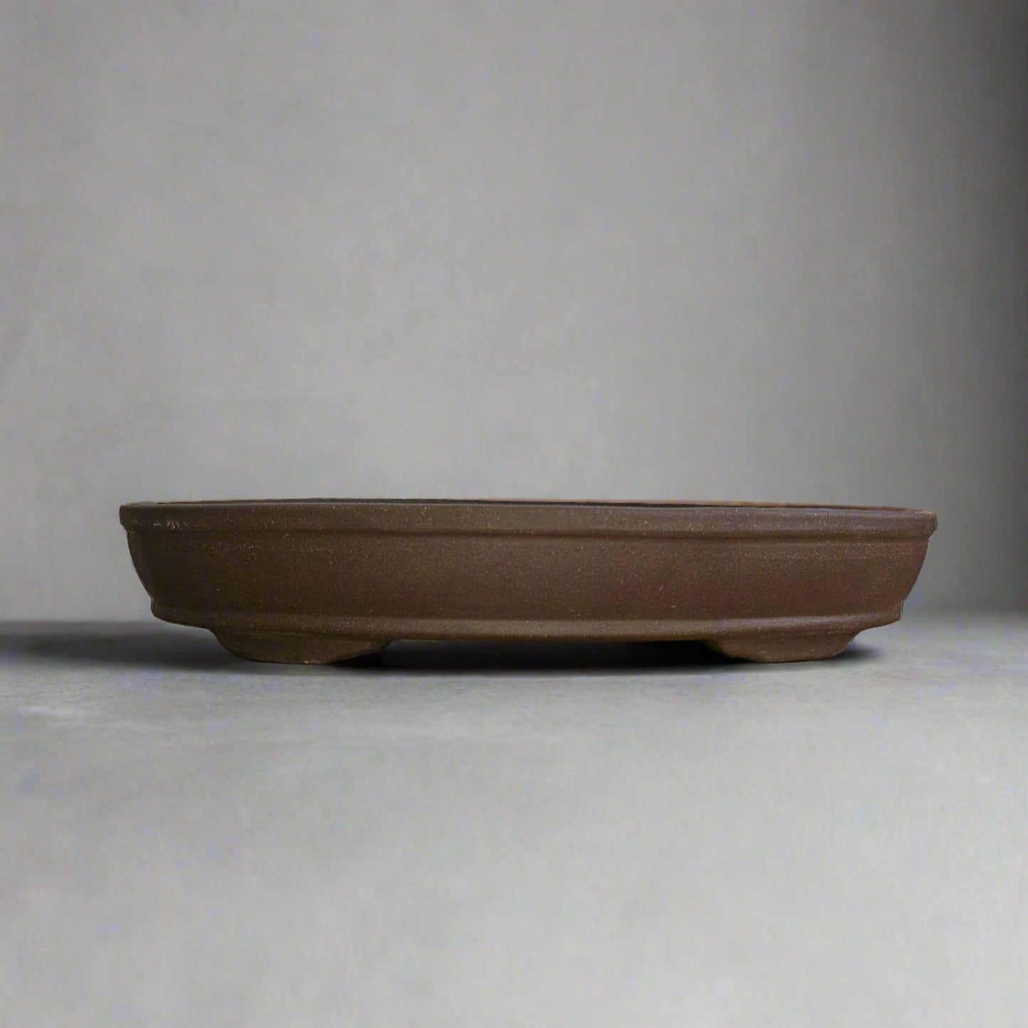 36cm Premium Unglazed Bonsai Pot | Oval | 36cm x 25cm x 6cm | Brown