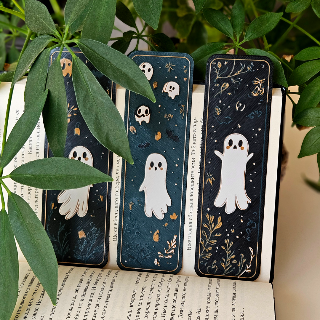 Cute Ghost Bookmarks – Spooky Ghost Bookmarks for Readers, Halloween Gifts & Stationery Lovers 👻📚🎃