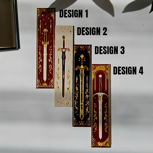 Elven Sword Inspired Bookmark Set – Fantasy Book Accessories & Gifts for Readers